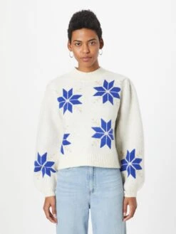 Lollys Laundry Fijngebreide Truien Trui Suki Dames Blauw -Dameskleding Verkoop Winkel 6872c070155656e9cd26444006b25443