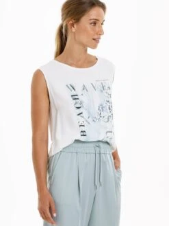 MARC AUREL Mouwloze Shirts Top Dames Offwhite -Dameskleding Verkoop Winkel 690edbe0c7734e3215635d3c4190711f