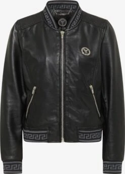 CARLO COLUCCI Leren Jassen Tussenjas Colton-L Dames Zwart