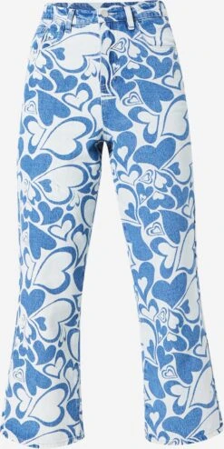 Vintage Supply Boyfriend Loosefit Jeans Dames Hemelsblauw