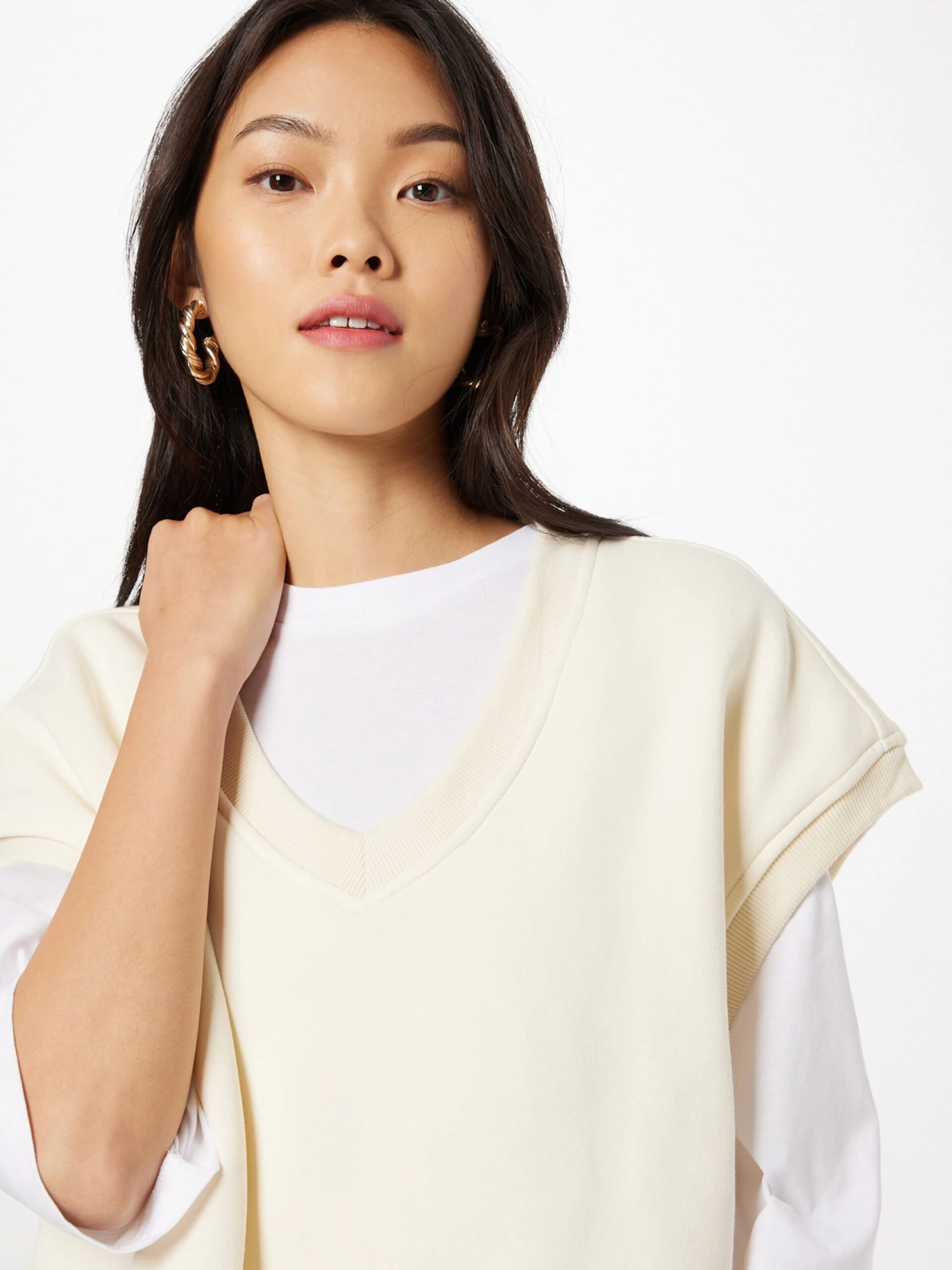 URBAN CLASSICS Lange Truien Trui Dames Crème 4 URBAN CLASSICS Lange Truien Trui Dames Crème - Afbeelding 2