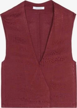 Scalpers Mouwloze Shirts Top Dames Bourgogne