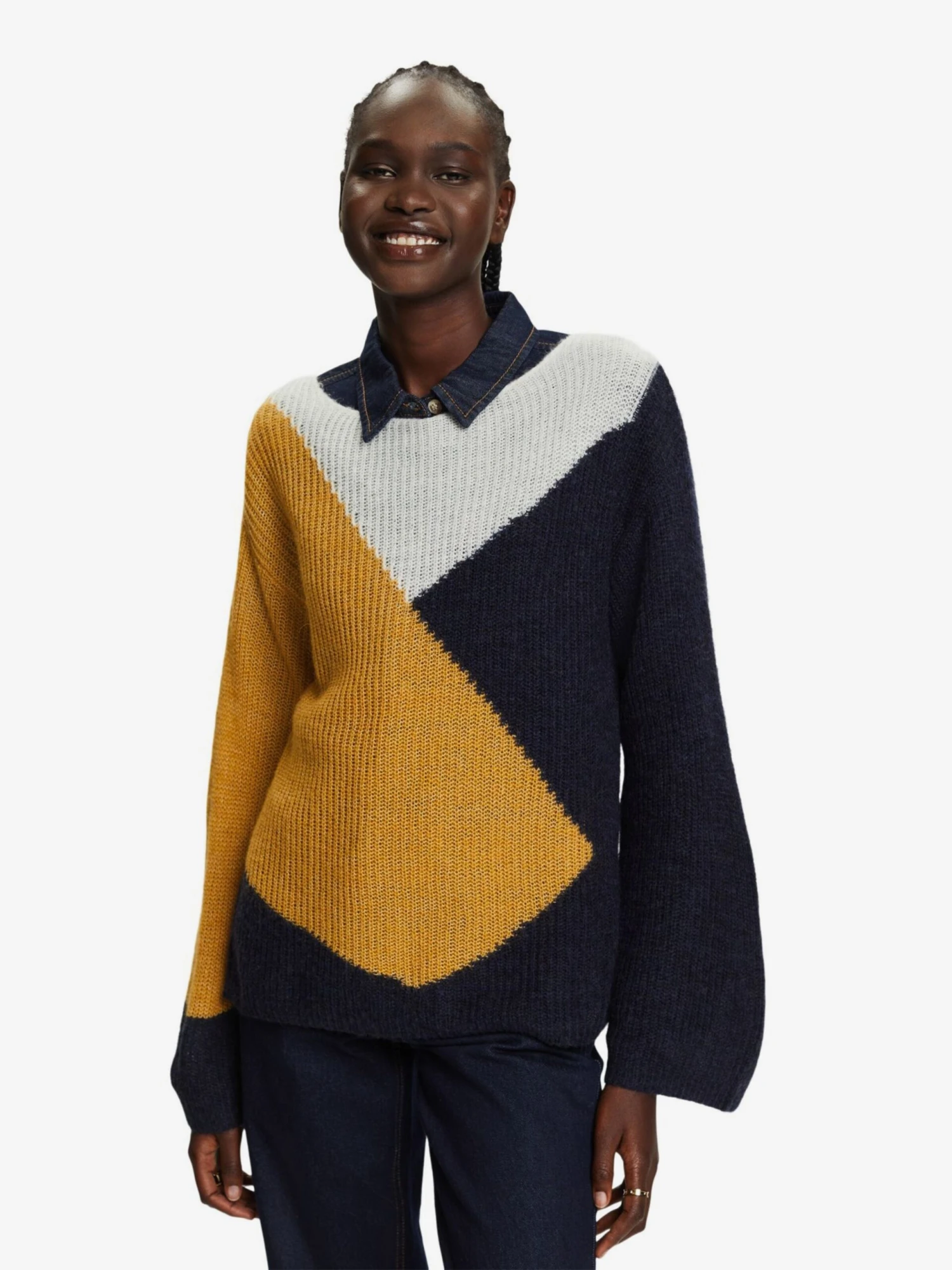 ESPRIT Truien Trui Dames Geel 4 ESPRIT Truien Trui Dames Geel - Afbeelding 2