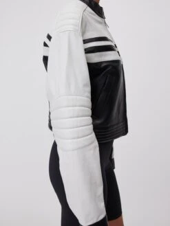 Leren Jassen Tussenjas Giona Dames Zwart / Wit -Dameskleding Verkoop Winkel 6f4d5ffafb3dc500cbb35007f6014283