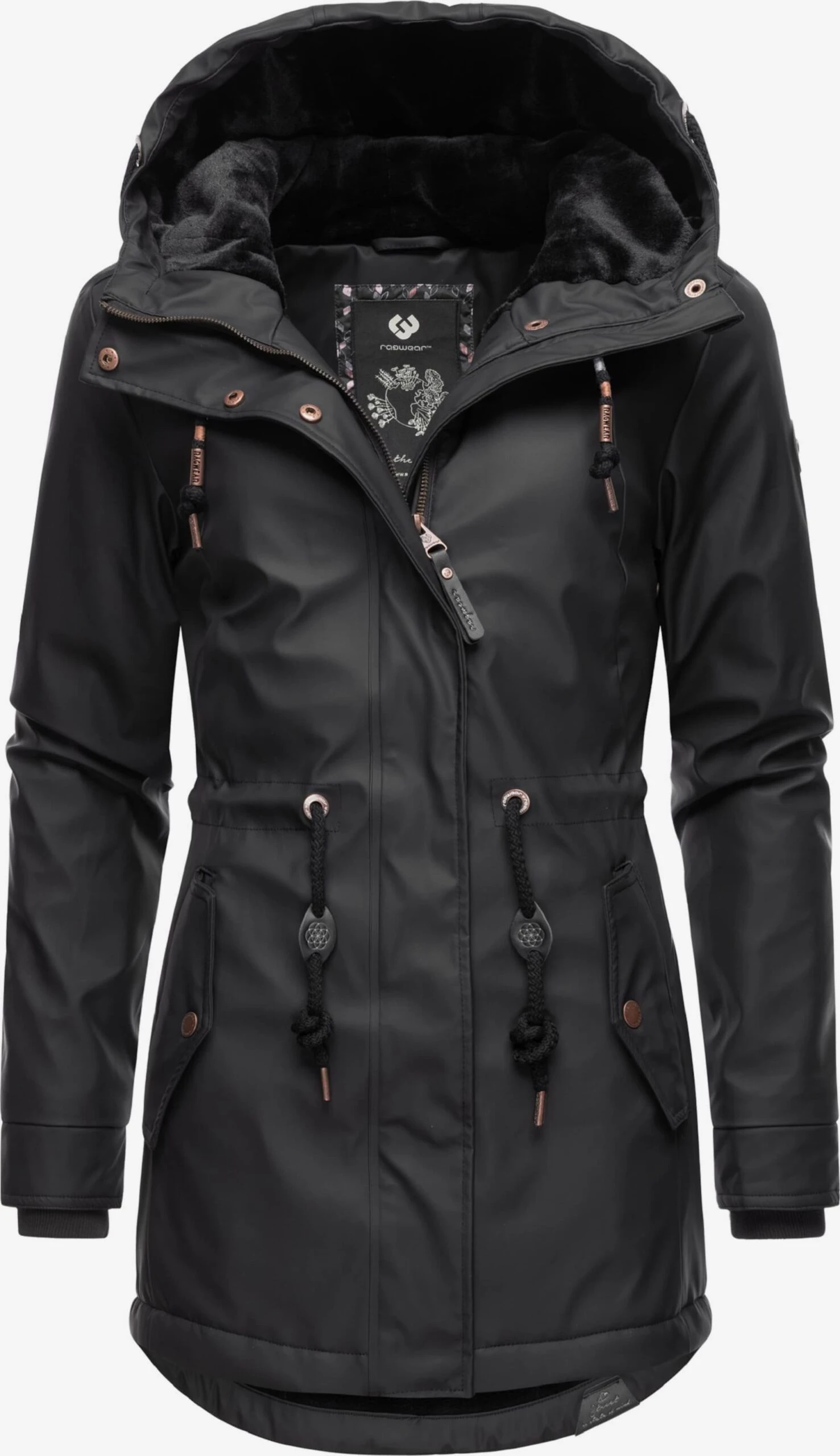 Ragwear Regenjassen Functionele Jas Monadis Rainy Dames Zwart 4 Ragwear Regenjassen Functionele Jas Monadis Rainy Dames Zwart - Afbeelding 2