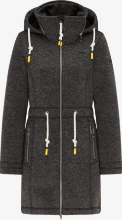 Schmuddelwedda Lange Vesten Gebreide Mantel Dames Zwart Gemêleerd