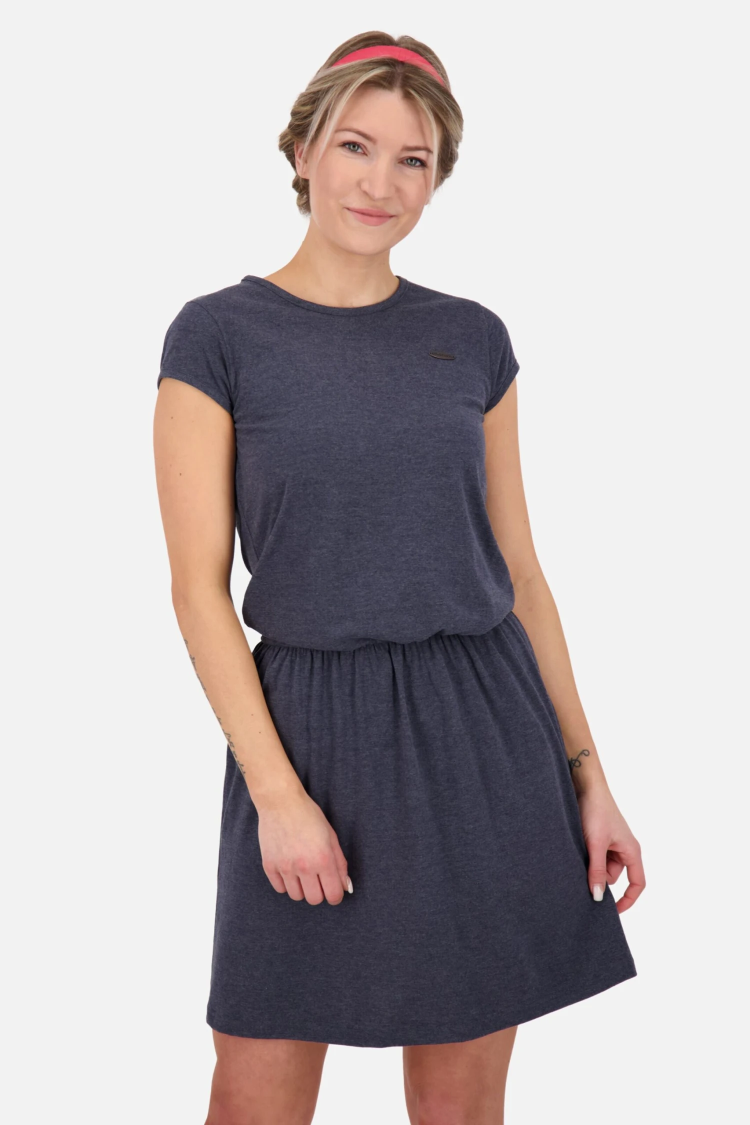 Jerseyjurken Jurk Shanna Dames Marine 4 Jerseyjurken Jurk Shanna Dames Marine - Afbeelding 2