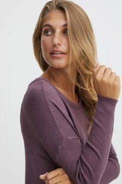 Fransa Lange Truien Trui BLUME Dames Lila -Dameskleding Verkoop Winkel 799460328d82f3ab2a1e86d91f4ee8c2