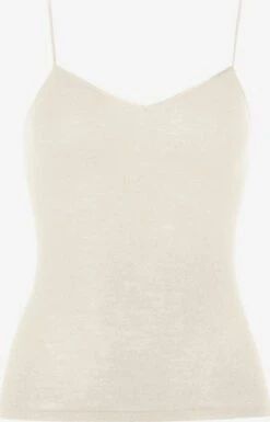 HANRO Spaghetti Tops Top Woolen Silk Dames Offwhite