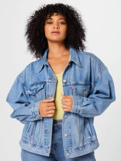 Levi's® Plus Spijkerjasjes Tussenjas PL 90S TRUCKER MED INDIGO - WORN IN Dames Blauw -Dameskleding Verkoop Winkel 7cdfd6215df0dba850d1cfca4f9d2584