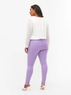 Zizzi Jeans Slimfit Jeans Dames Lila -Dameskleding Verkoop Winkel 7d7f5d88a4973318d640fb071accfdc9