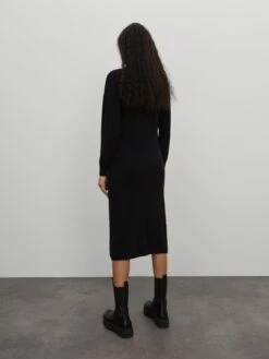 EDITED Gebreide Jurken Gebreide Jurk Lena Dames Zwart -Dameskleding Verkoop Winkel 7e92630439bc1698ec00b005b4108690