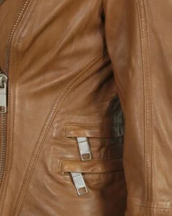 Maze Leren Jassen Tussenjas Chrystal Dames Cognac -Dameskleding Verkoop Winkel 7fd08e368a8d45dae8516430b05e5c23