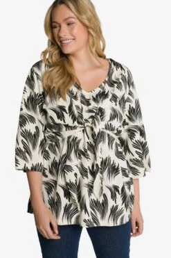 Ulla Popken Boleros Bolero Dames Zwart / Offwhite -Dameskleding Verkoop Winkel 84e317fb0f9a4cb80106a1adfe08a424