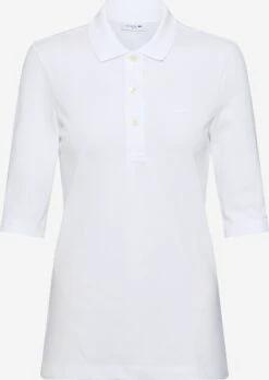 Lacoste Polos Shirt CHEMISE COL BORD-COTES MA Dames Wit