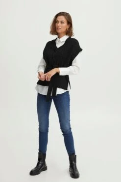 Fransa Truien Zonder Mouwen Trui Frsusann Dames Zwart -Dameskleding Verkoop Winkel 8bb36032ee369633a09f13bec27df402