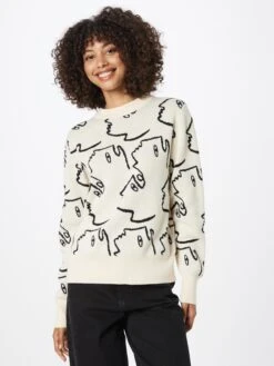 Monki Fijngebreide Truien Trui Dames Wit -Dameskleding Verkoop Winkel 8f9392d6e8e9d538fc78eb3f29954eba