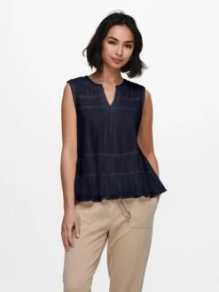 ONLY Blouse Tops Blouse Marika Dames Navy -Dameskleding Verkoop Winkel 918650a7876420399b960ef22fe1adef