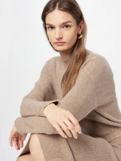 Comma Gebreide Jurken Gebreide Jurk Dames Lichtbruin -Dameskleding Verkoop Winkel 93b488a25cf3fed7529d94f7bcffa76a