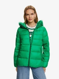ESPRIT Gewatteerde Jassen Winterjas Dames Groen -Dameskleding Verkoop Winkel 93b51154f3685fea1d57c41204d344ed