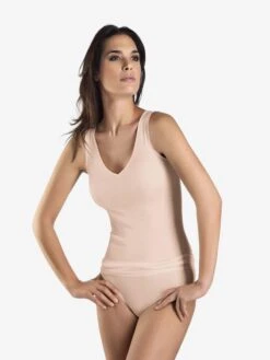 HANRO Tanktops Top Cotton Seamless Dames Beige / Nude -Dameskleding Verkoop Winkel 93d7b34a86406079c3b343176c190458
