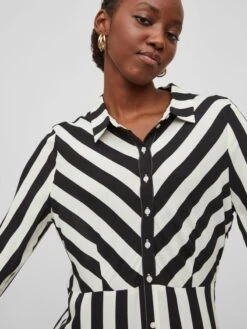 Vila Maxi Jurken Jurk Dames Zwart / Wit -Dameskleding Verkoop Winkel 94d05b6de5f74dac8225577106b6f07b