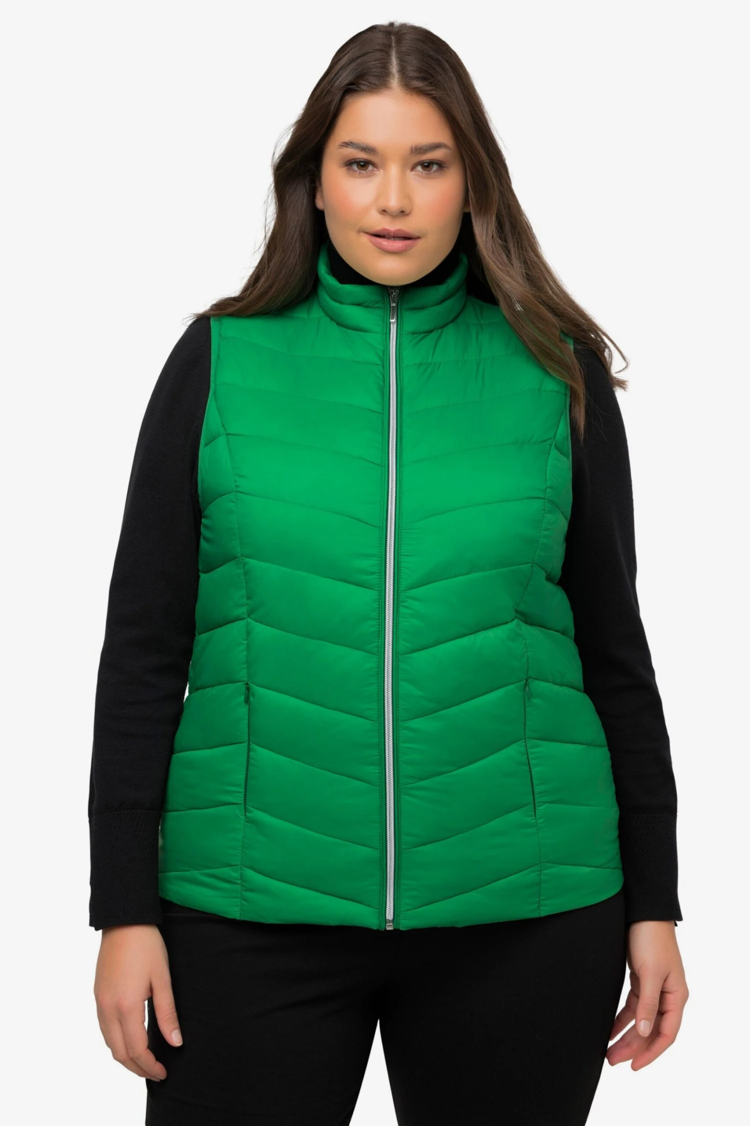 Ulla Popken Bodywarmers Bodywarmer Dames Grasgroen 4 Ulla Popken Bodywarmers Bodywarmer Dames Grasgroen - Afbeelding 2