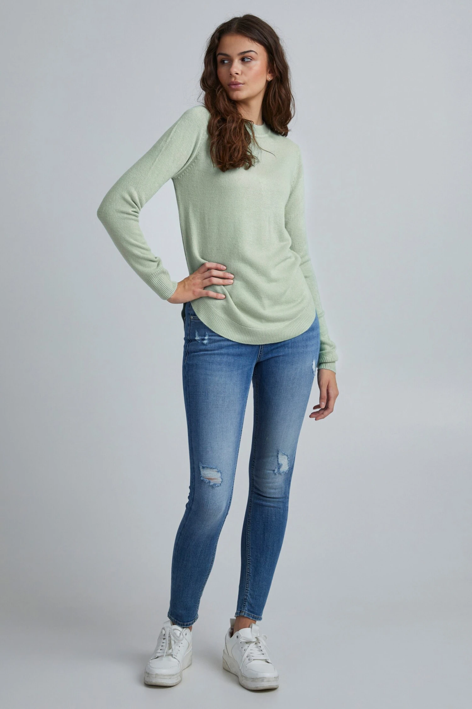 B.young Truien Trui BYMALEA CREW NECK Dames Groen 5 B.young Truien Trui BYMALEA CREW NECK Dames Groen - Afbeelding 3