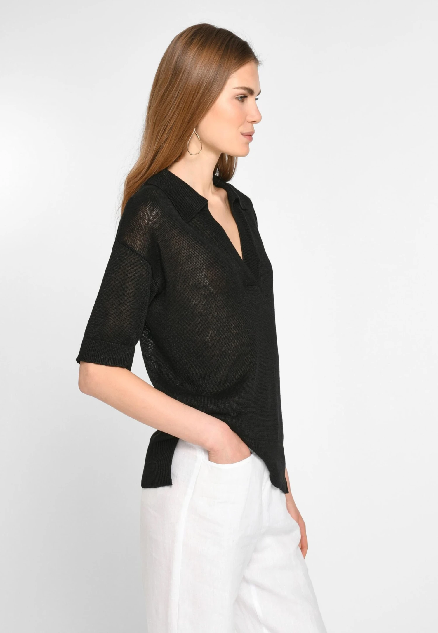 Fijngebreide Truien Trui Dames Zwart 7 Fijngebreide Truien Trui Dames Zwart - Afbeelding 5