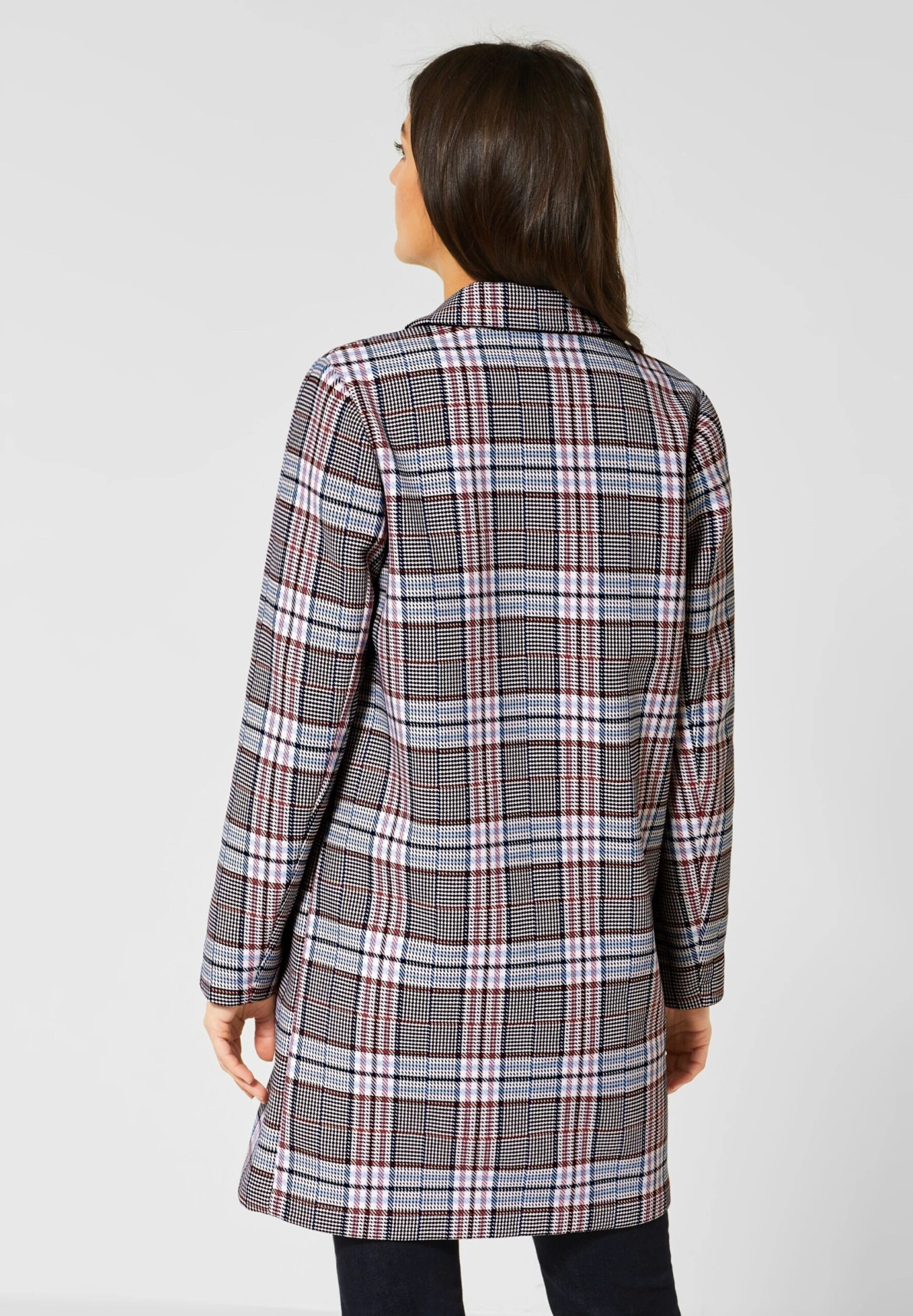 STREET ONE Korte Mantels Tussenmantel Dames Donkerblauw / Gemengde Kleuren 5 STREET ONE Korte Mantels Tussenmantel Dames Donkerblauw / Gemengde Kleuren - Afbeelding 3