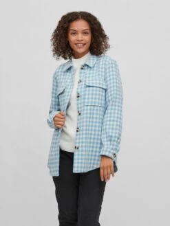 Vila Tussenjassen Tussenjas Hether Dames Lichtblauw -Dameskleding Verkoop Winkel 9a14c82845b4f8851c826d0352109a73