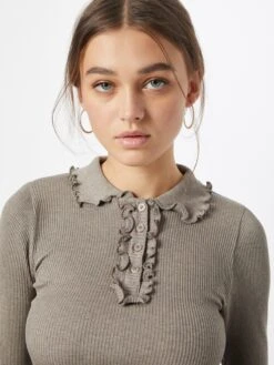 Rosemunde Polos Shirt Dames Bruin Gemêleerd -Dameskleding Verkoop Winkel 9dae5b023a8f9cfd34fff350c22b75c7