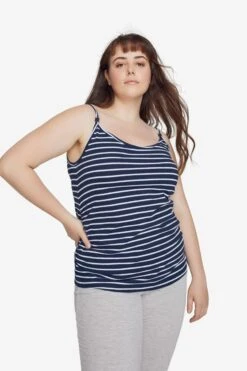 Ulla Popken Spaghetti Tops Top Dames Marine -Dameskleding Verkoop Winkel 9f3c96dca50466095d2e9b6a4362795c