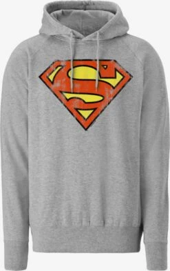 Logoshirt Hoodies Trui Superman - Logo Dames Grijs Gemêleerd