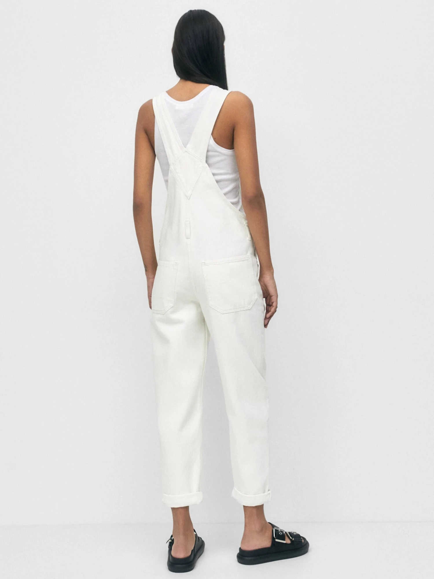 PULL & BEAR Tuinbroeken Regular Tuinbroek Jeans Dames Lichtgrijs 5 PULL & BEAR Tuinbroeken Regular Tuinbroek Jeans Dames Lichtgrijs - Afbeelding 3