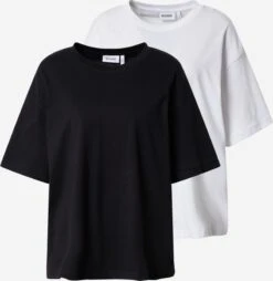 WEEKDAY Oversized Shirts Oversized Shirt Dames Zwart / Wit
