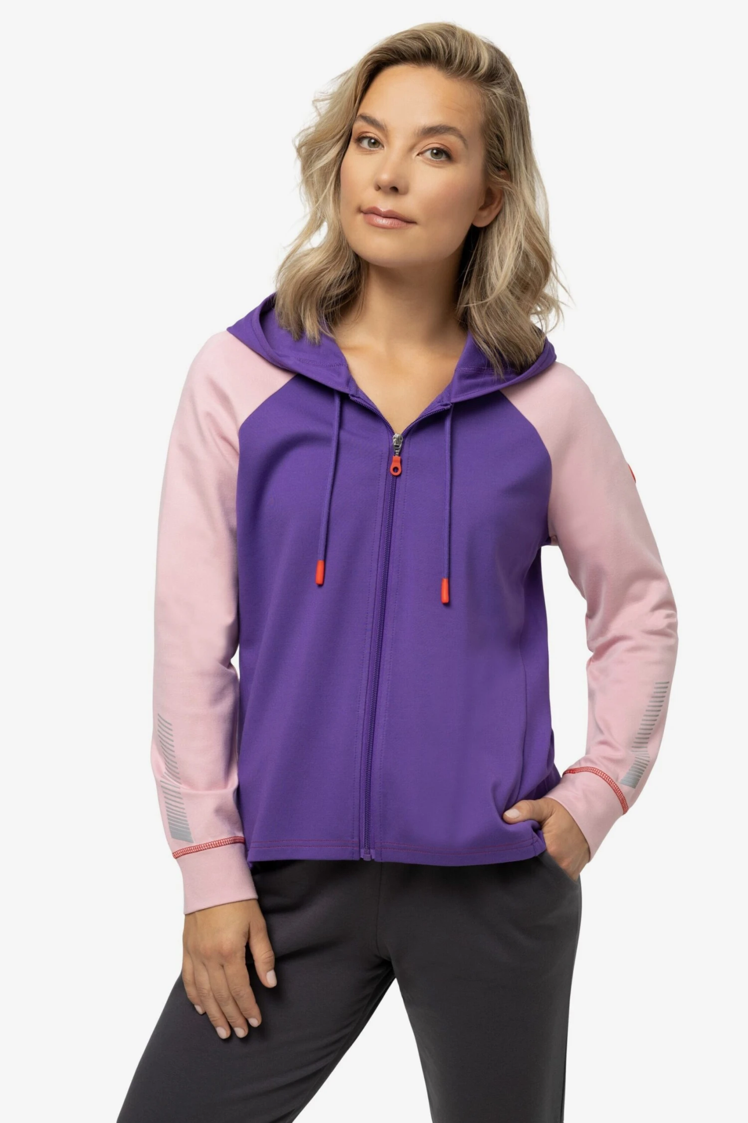 Hoodies Sweatshirt Dames Lila / Lichtroze 5 Hoodies Sweatshirt Dames Lila / Lichtroze - Afbeelding 3