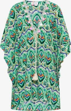 IZIA Ponchos & Kimonos Kimono Dames Jade Groen / Donkergroen