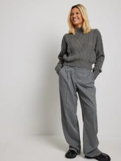 NA-KD Basic Truien Trui Dames Grijs -Dameskleding Verkoop Winkel a8bf176abb45373119da2cf2c5ee39c8