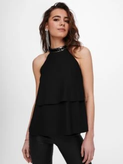 ONLY Uitgaanstops Top Gloria Dames Zwart -Dameskleding Verkoop Winkel aa1f7359d516c66df181e73b3ba69a6d