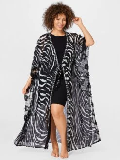 Ponchos & Kimonos Kimono Dames Zwart -Dameskleding Verkoop Winkel aa2b7ed2d6dea6e1891fa6f4505670f0