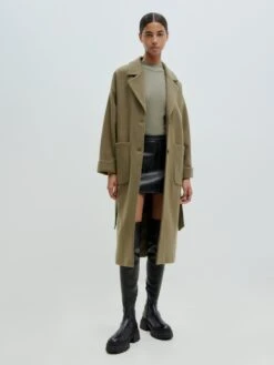 EDITED Wollen Mantels Tussenmantel Santo Dames Kaki -Dameskleding Verkoop Winkel ae8940e42d186557e43670f0c4dca3cc
