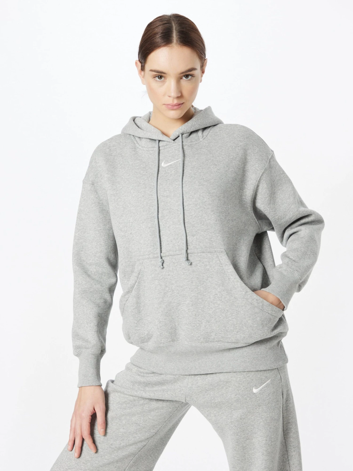 Nike Sportswear Hoodies Sweatshirt Dames Lichtgrijs 5 Nike Sportswear Hoodies Sweatshirt Dames Lichtgrijs - Afbeelding 3