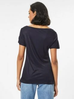 Comma T-shirts Shirt Dames Nachtblauw -Dameskleding Verkoop Winkel b254f77692e8f2a64fa7353c4574fdb6