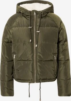 About You Winterjassen Winterjas Kitty Dames Donkergroen