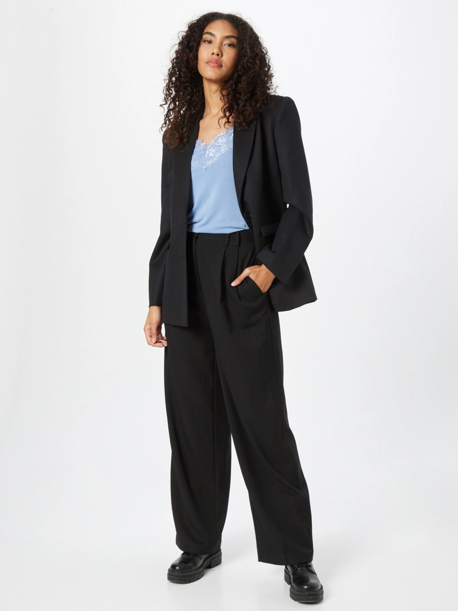 ICHI Kanten Tops Top LIKE TO2 Dames Lichtblauw 7 ICHI Kanten Tops Top LIKE TO2 Dames Lichtblauw - Afbeelding 5