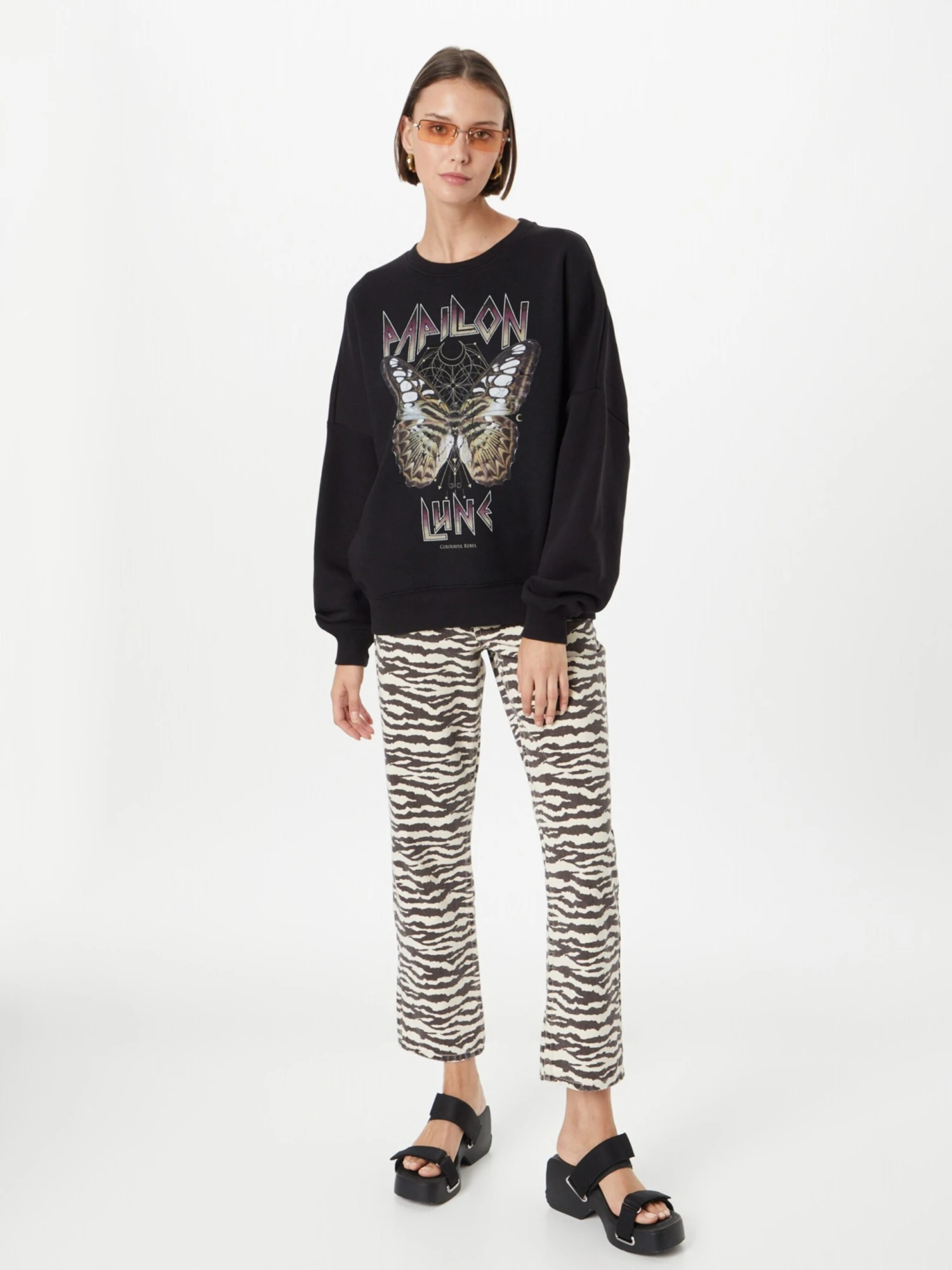 COLOURFUL REBEL Sweatshirts Sweatshirt Lune Dames Zwart 7 COLOURFUL REBEL Sweatshirts Sweatshirt Lune Dames Zwart - Afbeelding 5