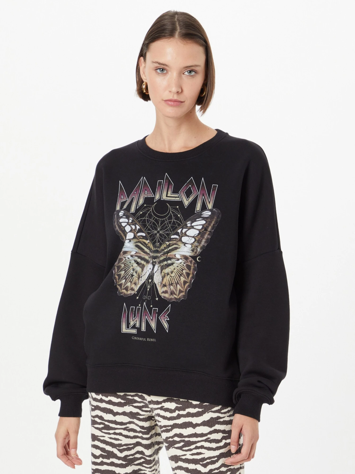 COLOURFUL REBEL Sweatshirts Sweatshirt Lune Dames Zwart 5 COLOURFUL REBEL Sweatshirts Sweatshirt Lune Dames Zwart - Afbeelding 3