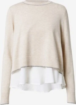 ONLY Fijngebreide Truien Trui LATISNA Dames Beige Gemêleerd