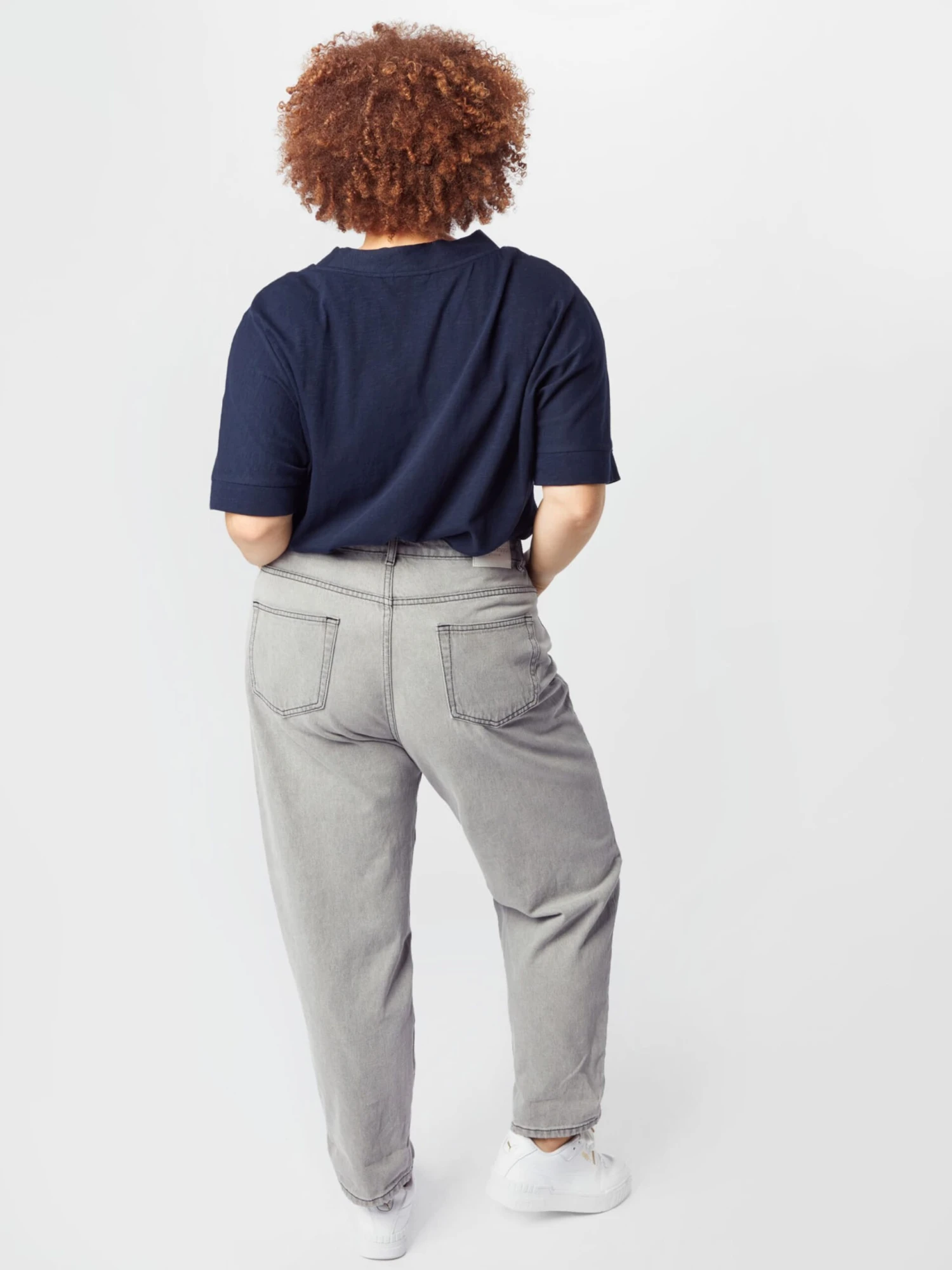 Mom Jeans Tapered Jeans Dames Grijs 6 Mom Jeans Tapered Jeans Dames Grijs - Afbeelding 4